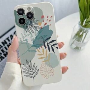 Floral Pattern Phone Case - Cream